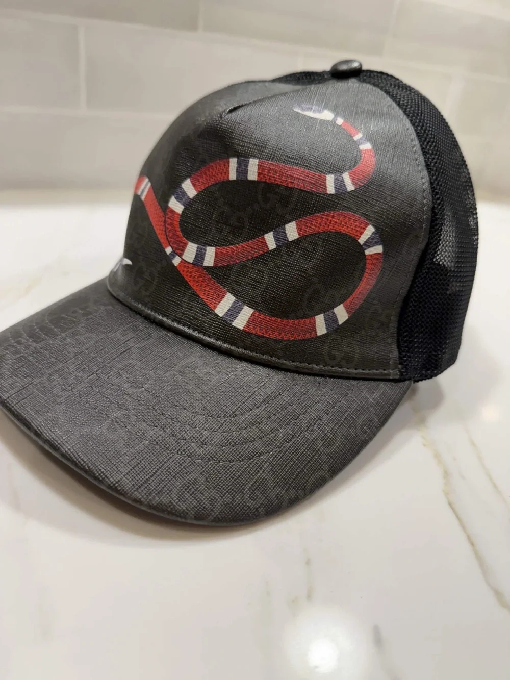 Gucci Kingsnake GG Print Spreme Cap